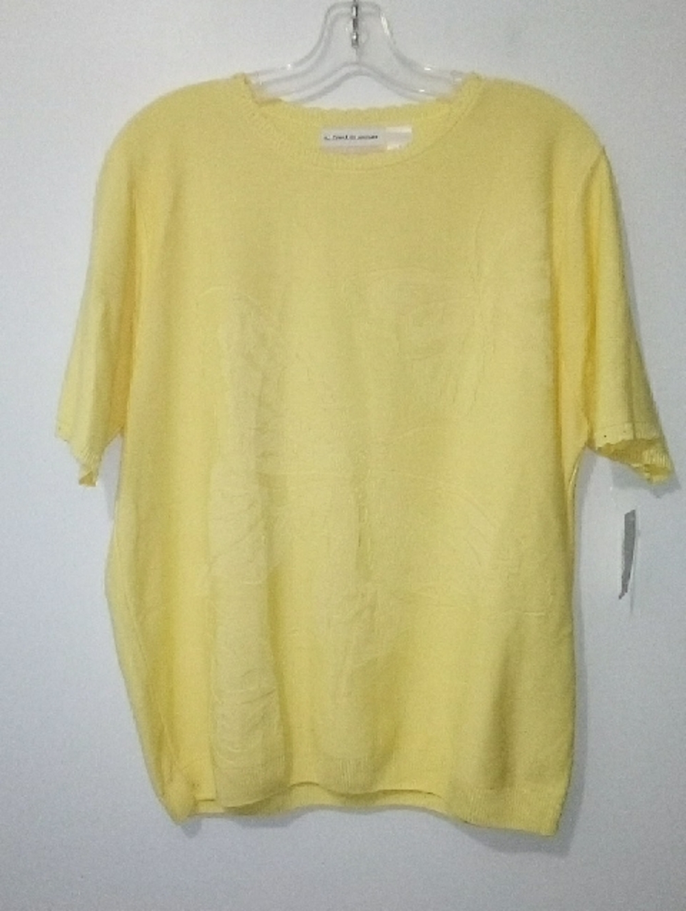 Alfred Dunner Yellow Butterfly Knit Top